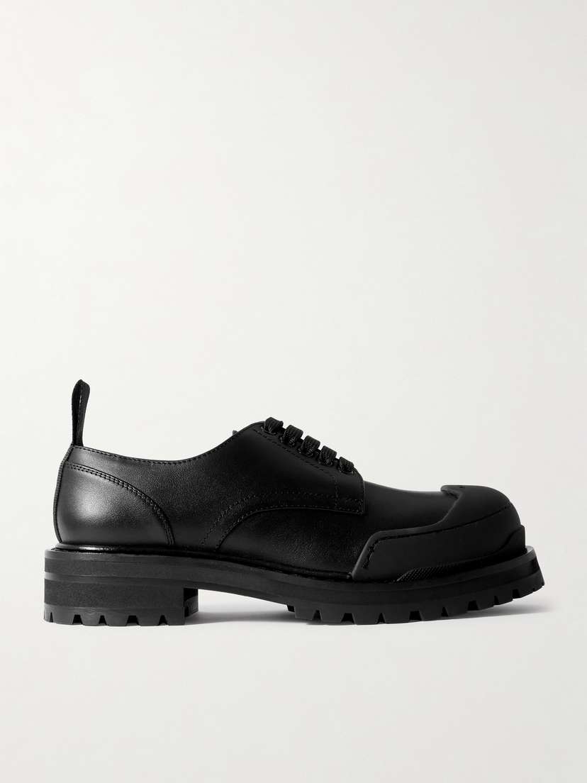 Marni Dada Rubber-trimmed Leather Brogues