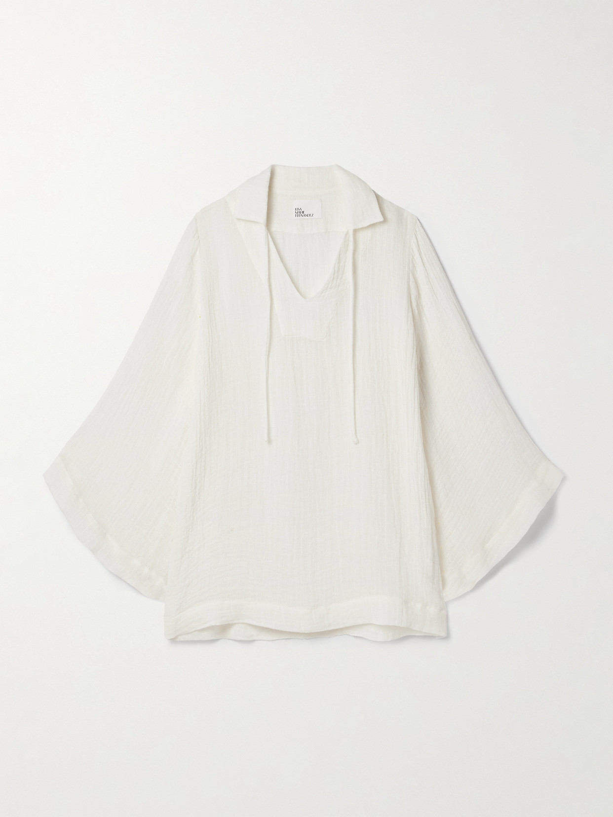 Lisa Marie Fernandez - Crinkled Linen-blend Gauze Tunic - Ivory