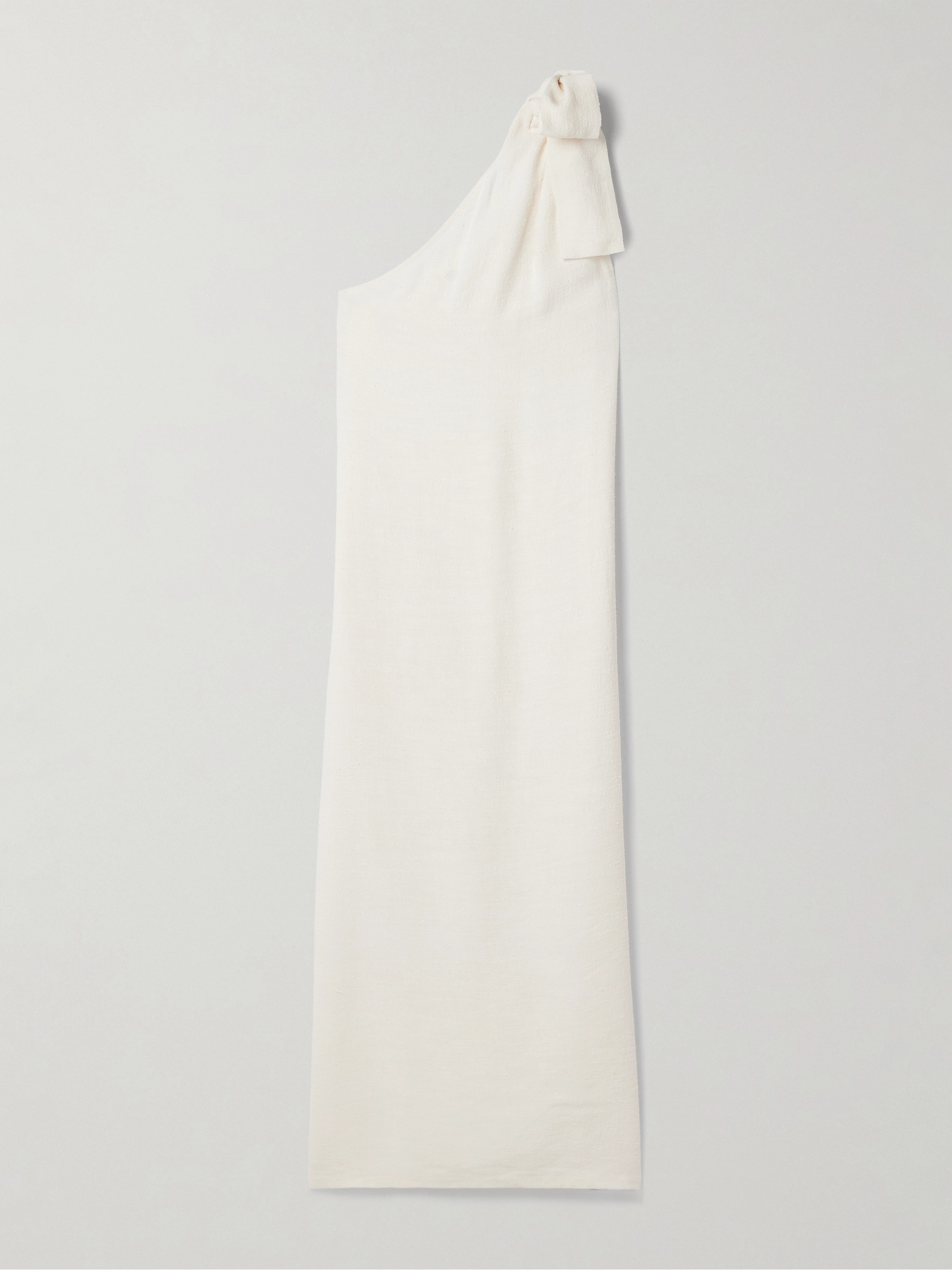 Lisa Marie Fernandez Bow-detailed one-shoulder woven maxi dress thumbnail