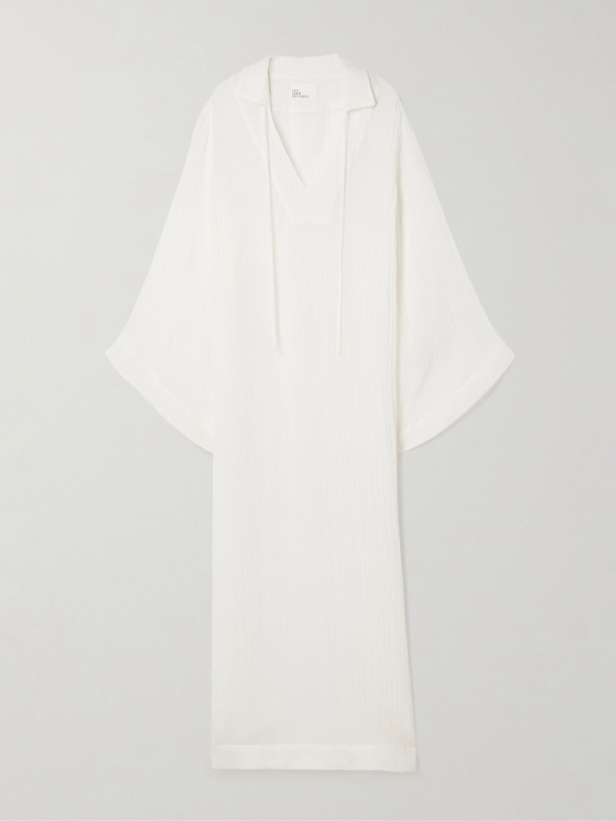 Lisa Marie Fernandez - Crinkled Linen-blend Gauze Kaftan - White