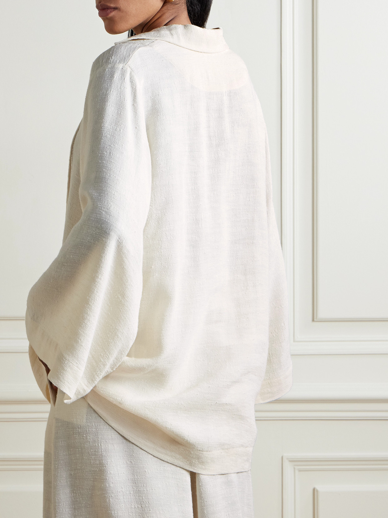 Shop Lisa Marie Fernandez Woven Tunic In Ivory