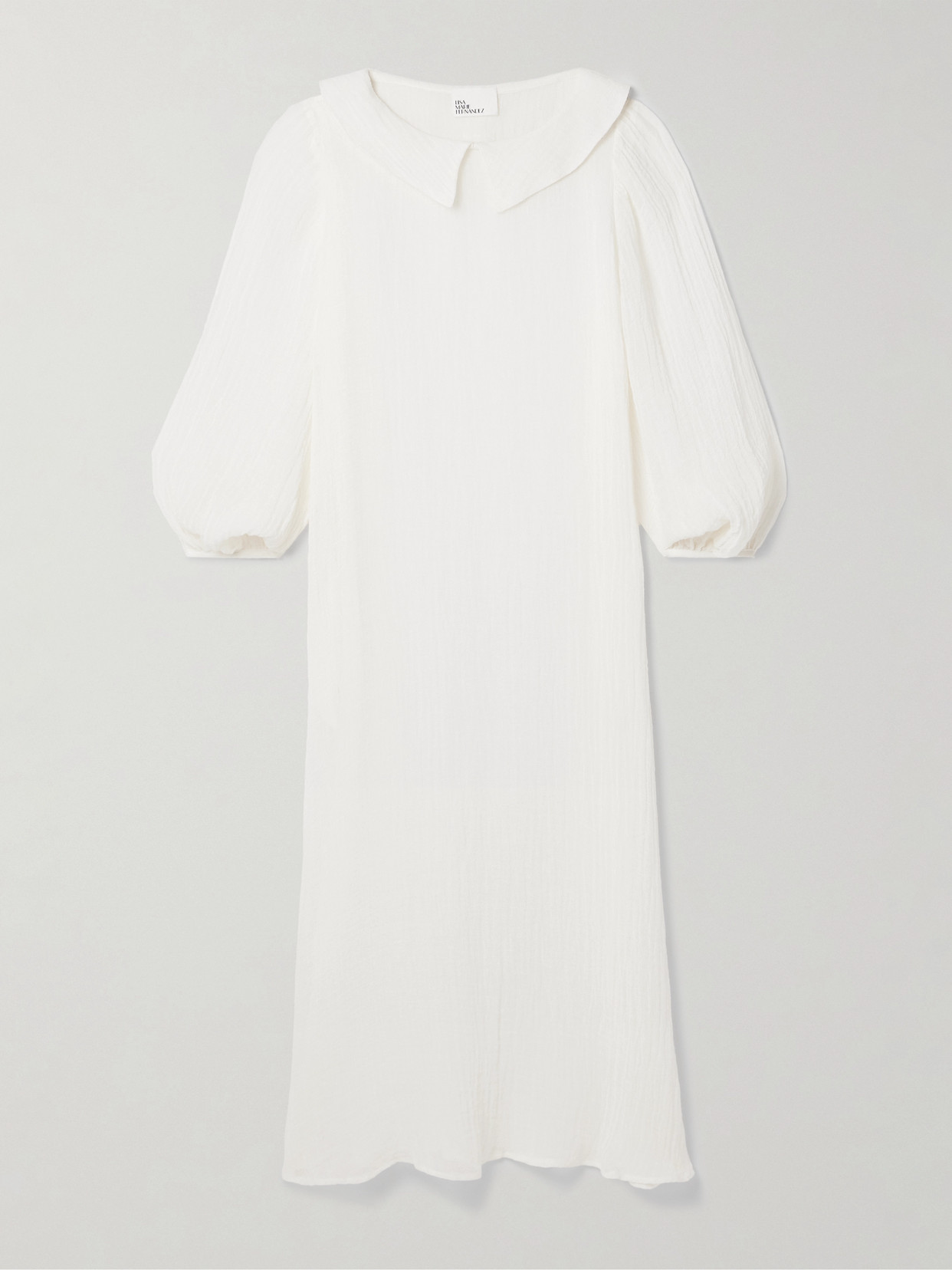 Lisa Marie Fernandez Mia Linen-blend Gauze Maxi Dress In White