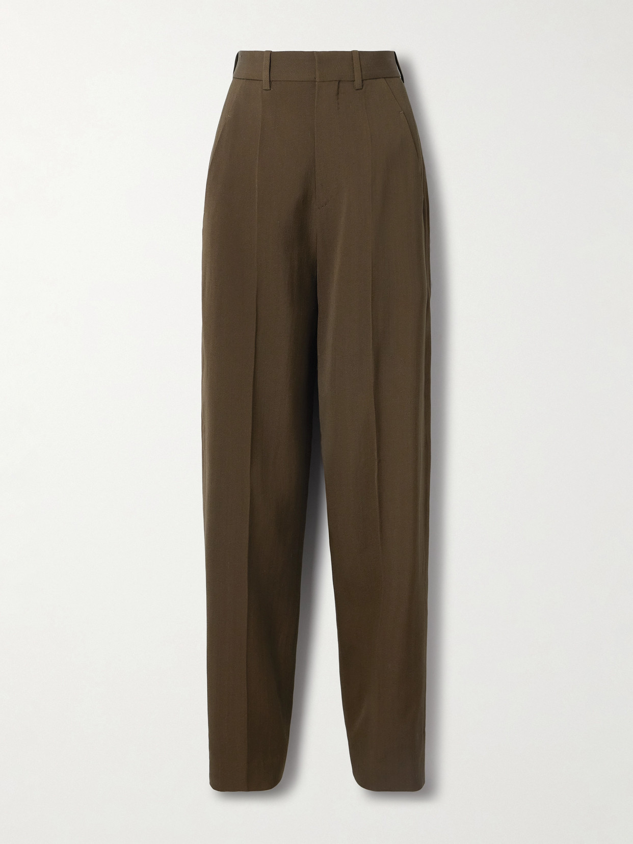 Petar Petrov The Big Spender Woven Wide-leg Pants In Green