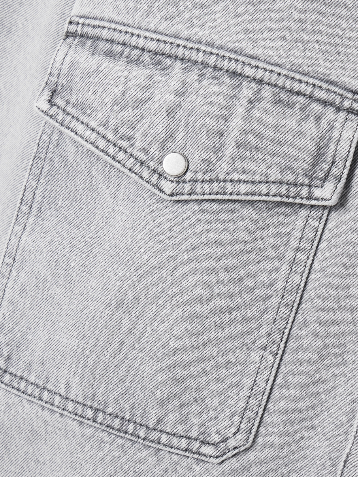 Petar Petrov Get Up Oversized Denim Shirt In Gray