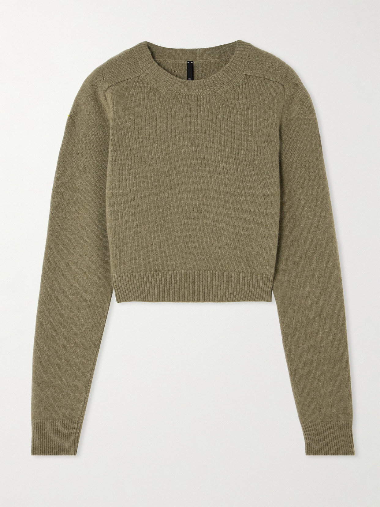 Petar Petrov Bad Romance Cropped Wool And Cashmere-blend Jumper In Green