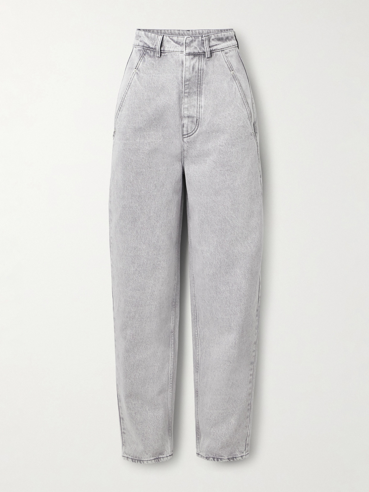 Petar Petrov High-rise Barrel-leg Jeans In Grey