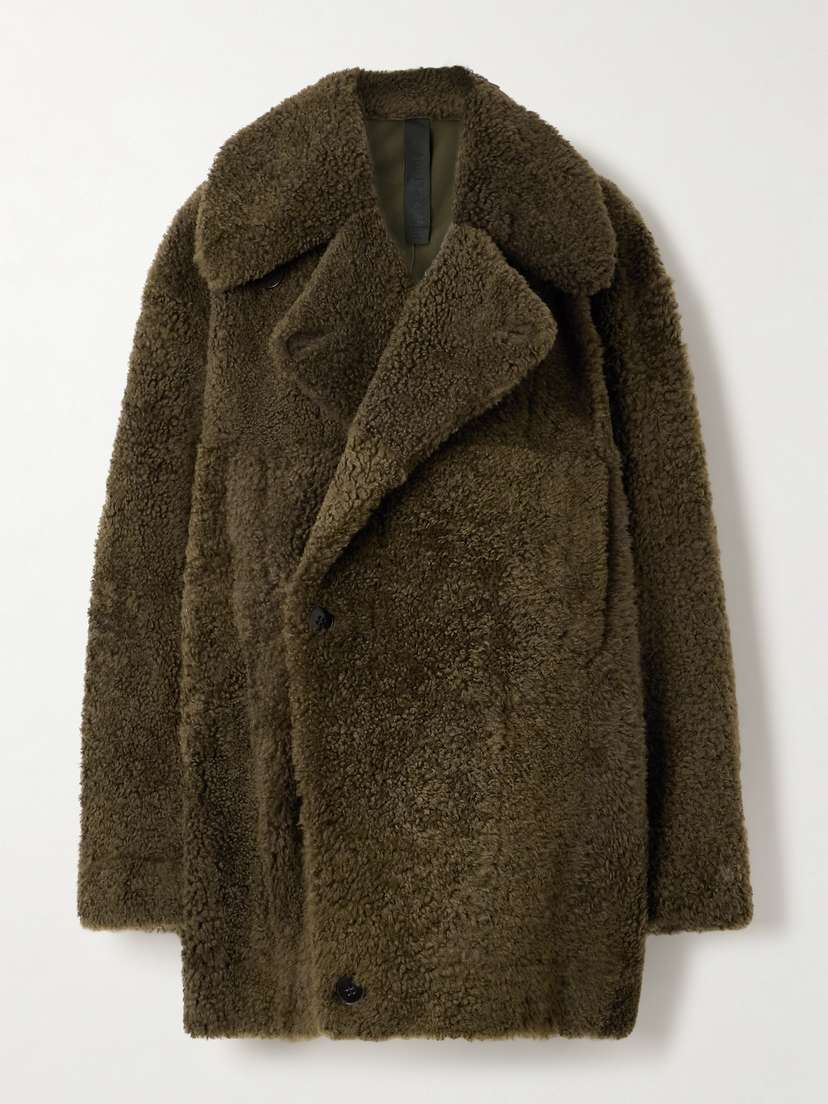 Petar Petrov Oversized Double-breasted Shearling Coat