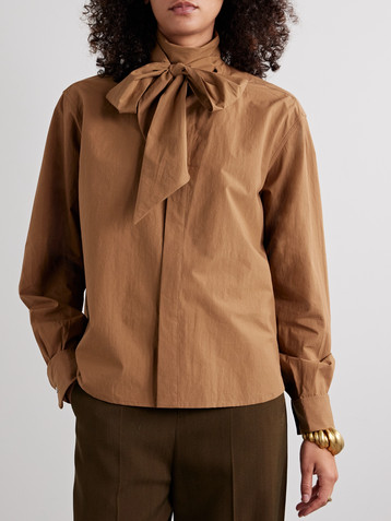 Petar Petrov All-Rounder pussy-bow cotton-poplin shirt