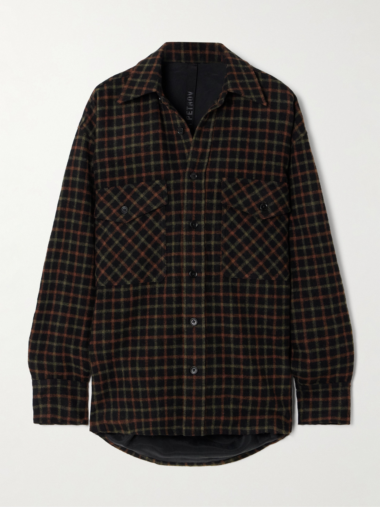 Petar Petrov The River Checked Virgin Wool-blend Jacket In Black