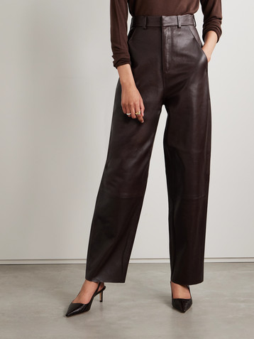 Petar Petrov Rowdy leather tapered pants