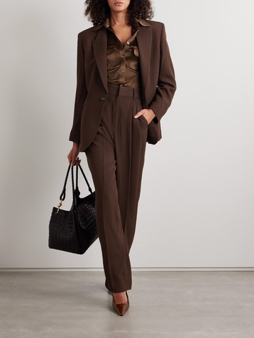 Petar Petrov The Founder pleated wool-blend twill wide-leg pants