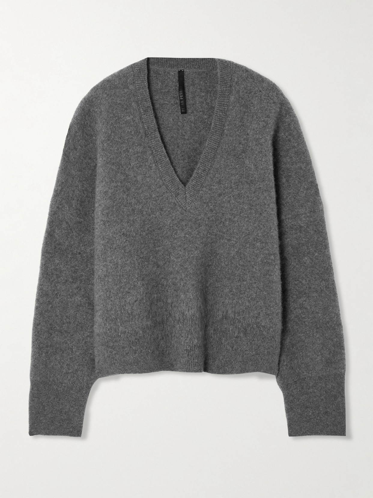 Petar Petrov The Park Oversized Cashmere And Silk-blend Sweater In Gray