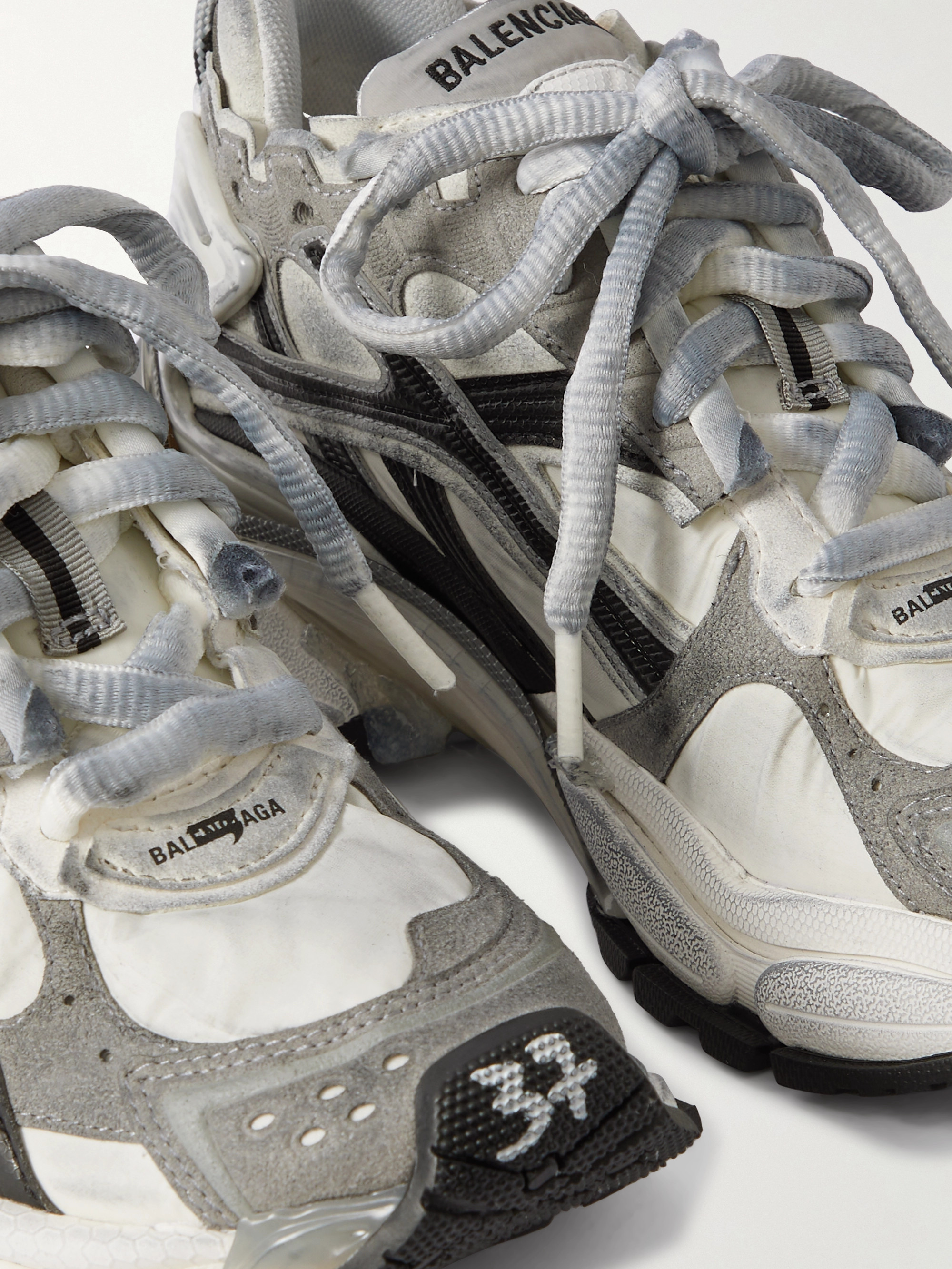 Balenciaga Runner suede and rubber-trimmed shell sneakers thumbnail