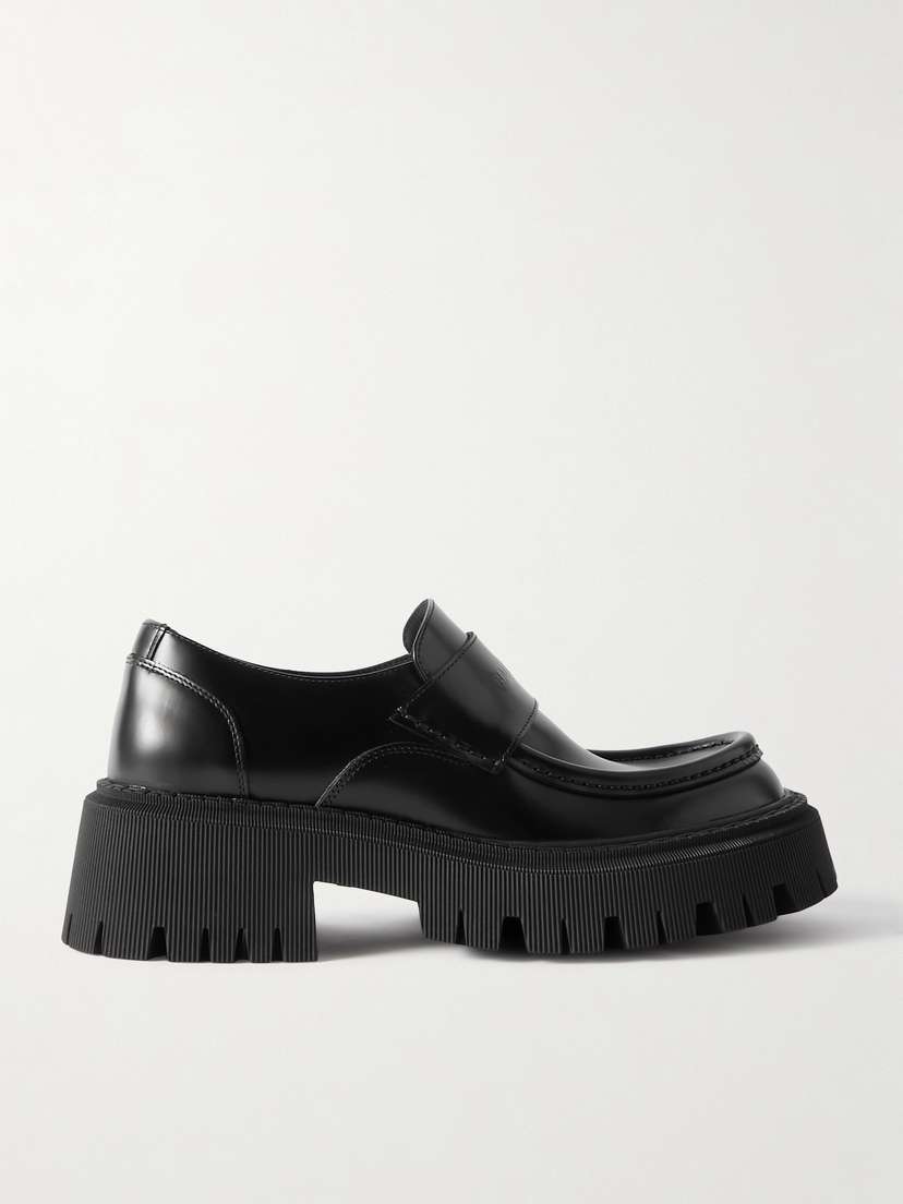 Balenciaga Tractor Leather Loafers