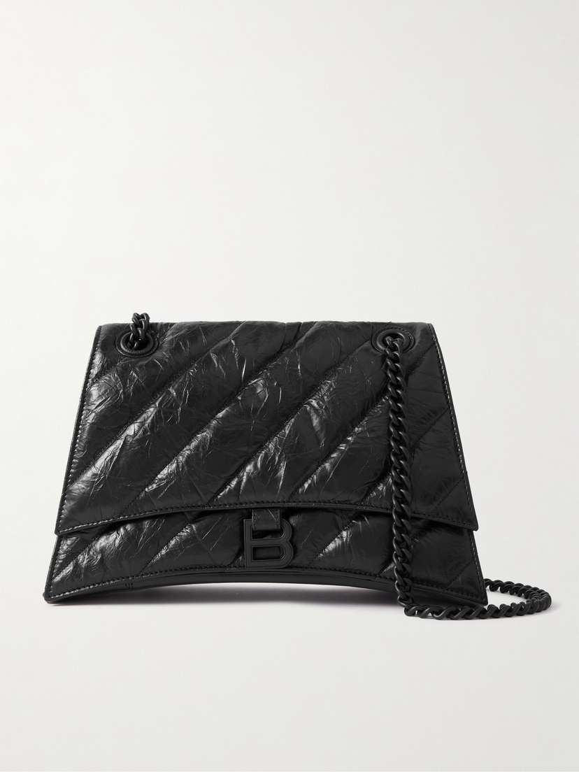 Balenciaga Crush Medium Quilted Crinkled-leather Shoulder Bag -  - One size