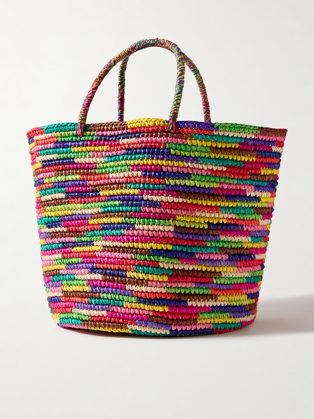 Sensi Studio Large Straw Tote In Pink
