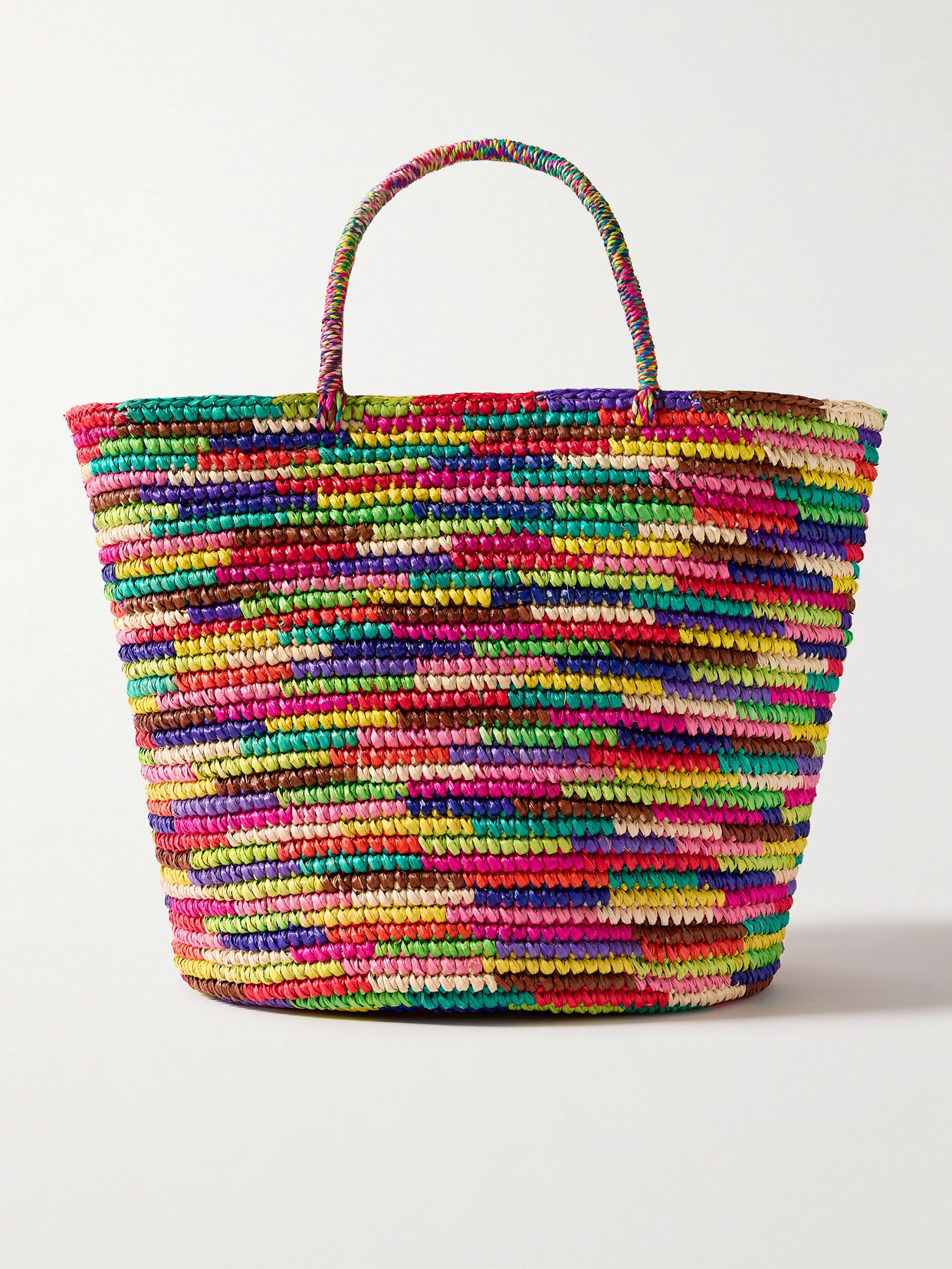 Sensi Studio Large Straw Tote In Pink