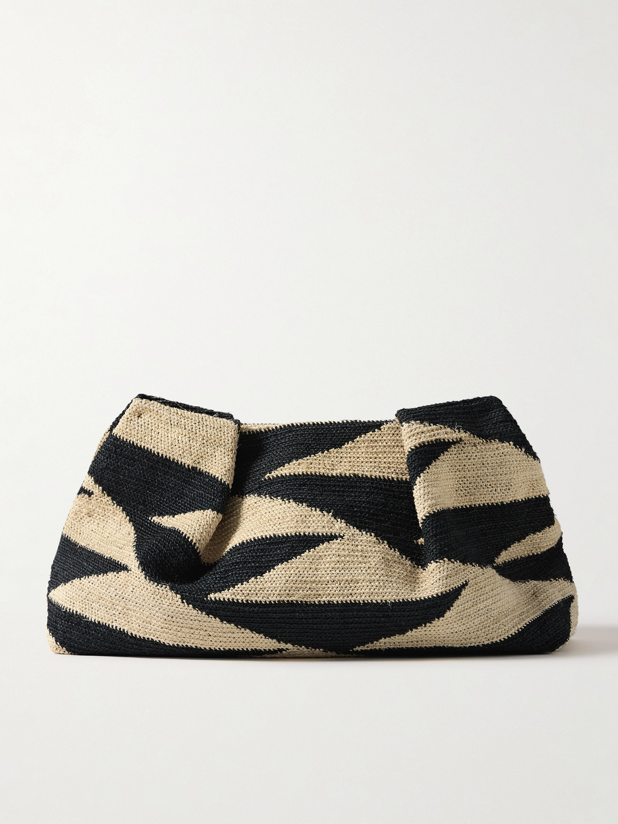 Sensi Studio Medium Two-tone Sisal Clutch In Neutrals