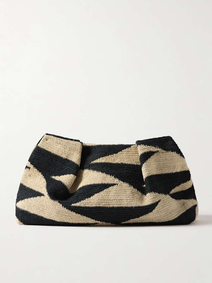 SENSI STUDIO Medium Two-tone Sisal Clutch