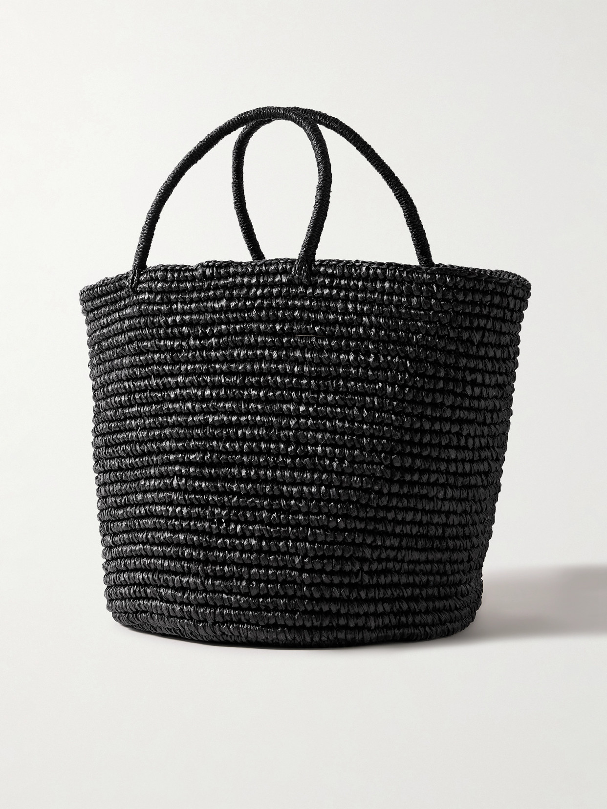 Sensi Studio Large Straw Tote In Black