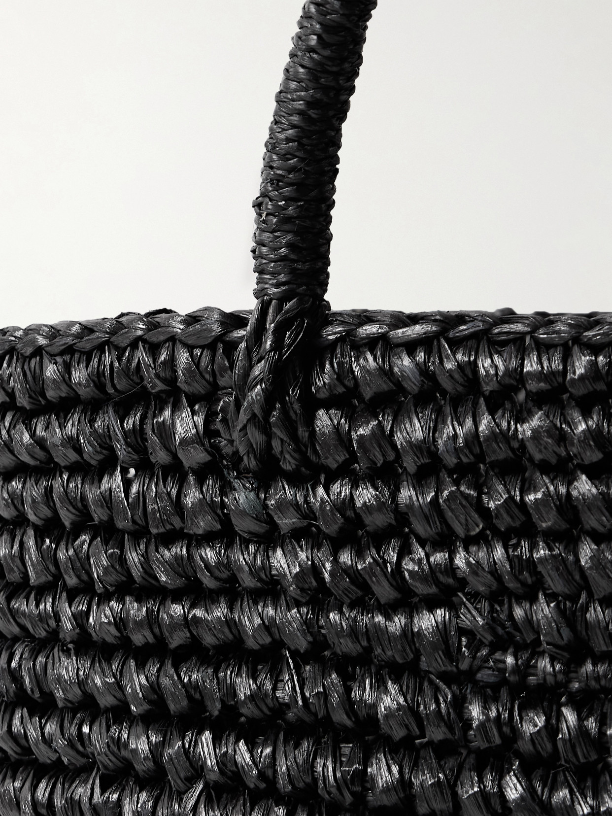 Sensi Studio Large Straw Tote In Black