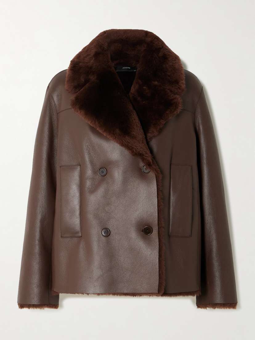 Joseph Calla Double-breasted Shearling Coat