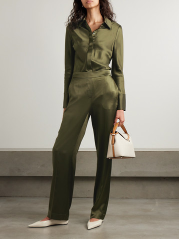 JOSEPH Tova silk-satin straight-leg pants
