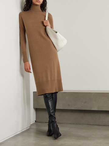JOSEPH Cashmere turtleneck midi dress
