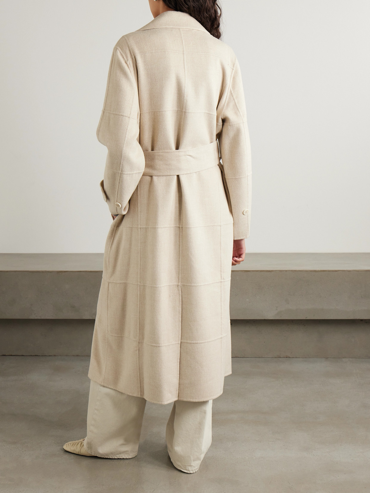 Merton Belted Paneled Double-Breasted Wool And Silk-Blend Coat