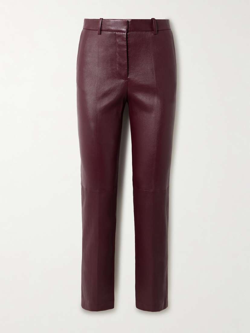 Joseph Coleman Leather Slim-fit Pants