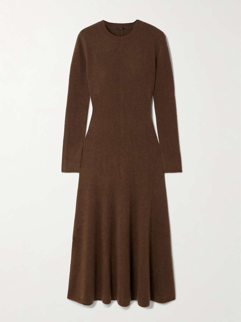 Joseph Brushed Cashmere-blend Midi Dress