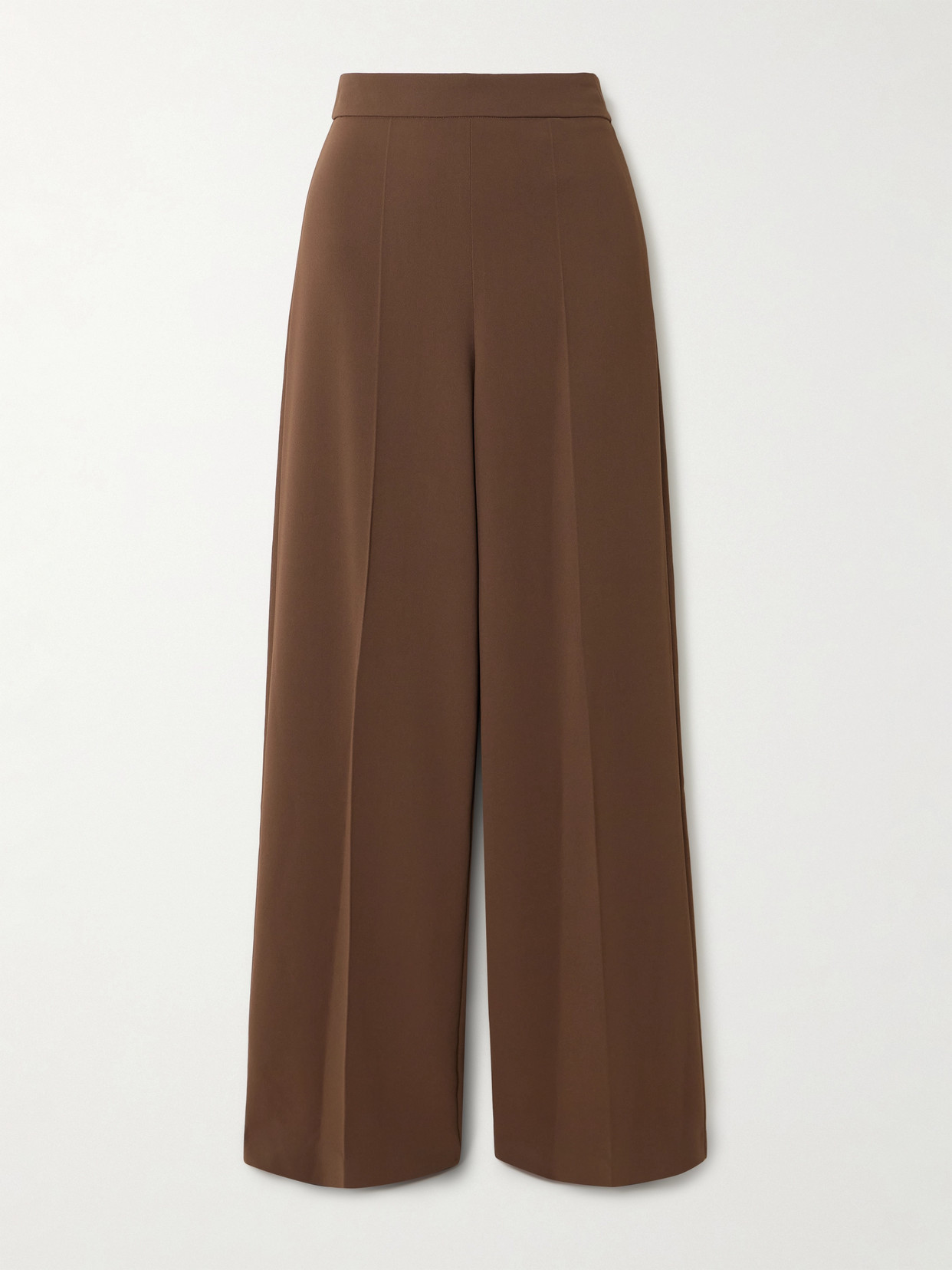 Joseph Alane Pleated Cady Wide-leg Pants In Brown