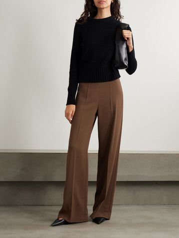 JOSEPH Alane pleated cady wide-leg pants