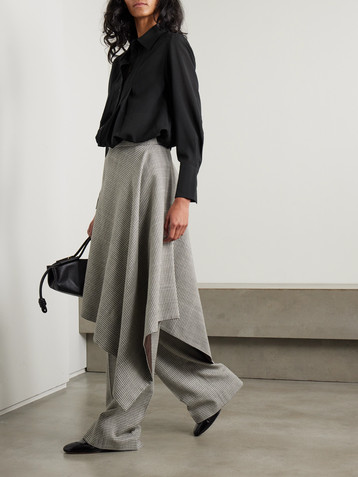 JOSEPH Lili pintucked wool-blend voile shirt