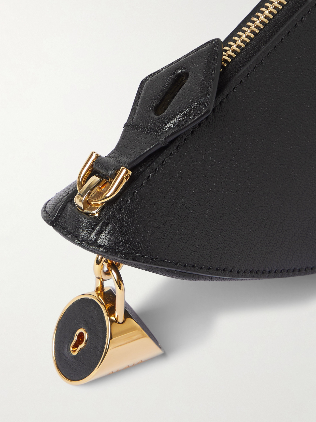 Alaïa Le Demi-caur Leather Clutch In Black