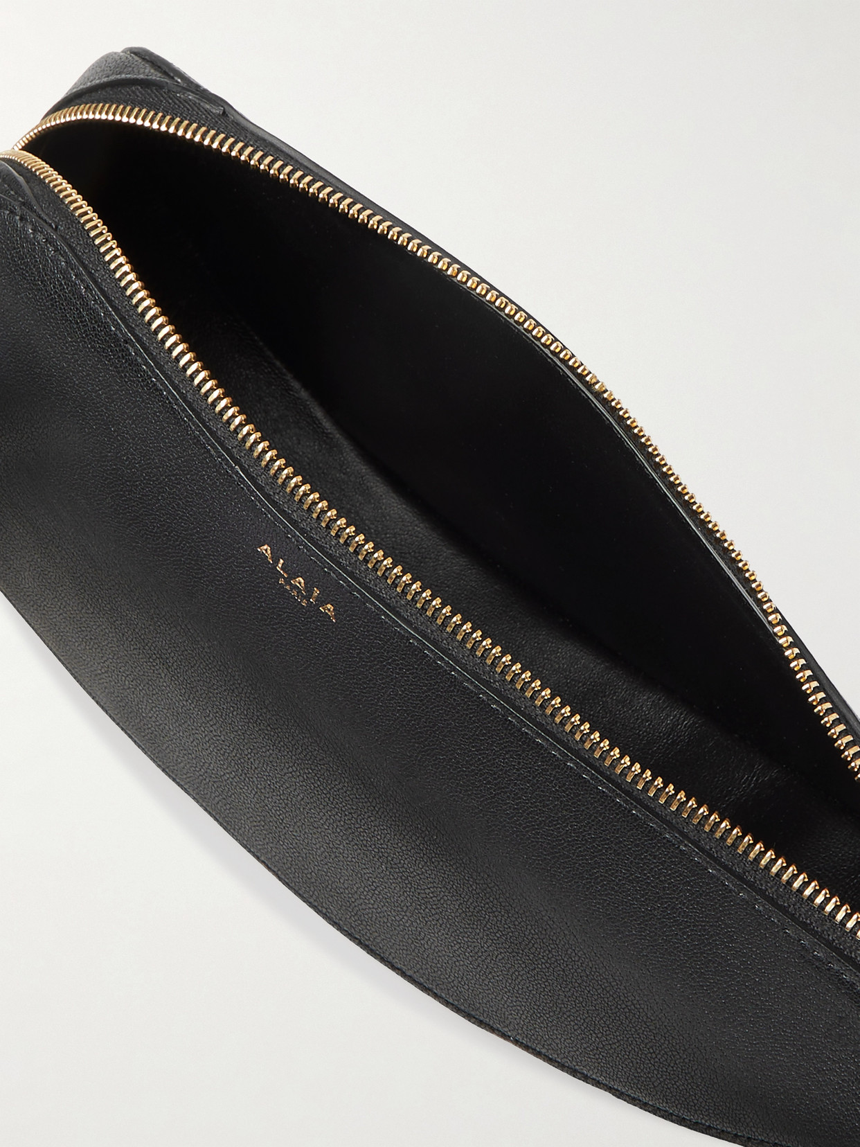 Alaïa Le Demi-caur Leather Clutch In Black