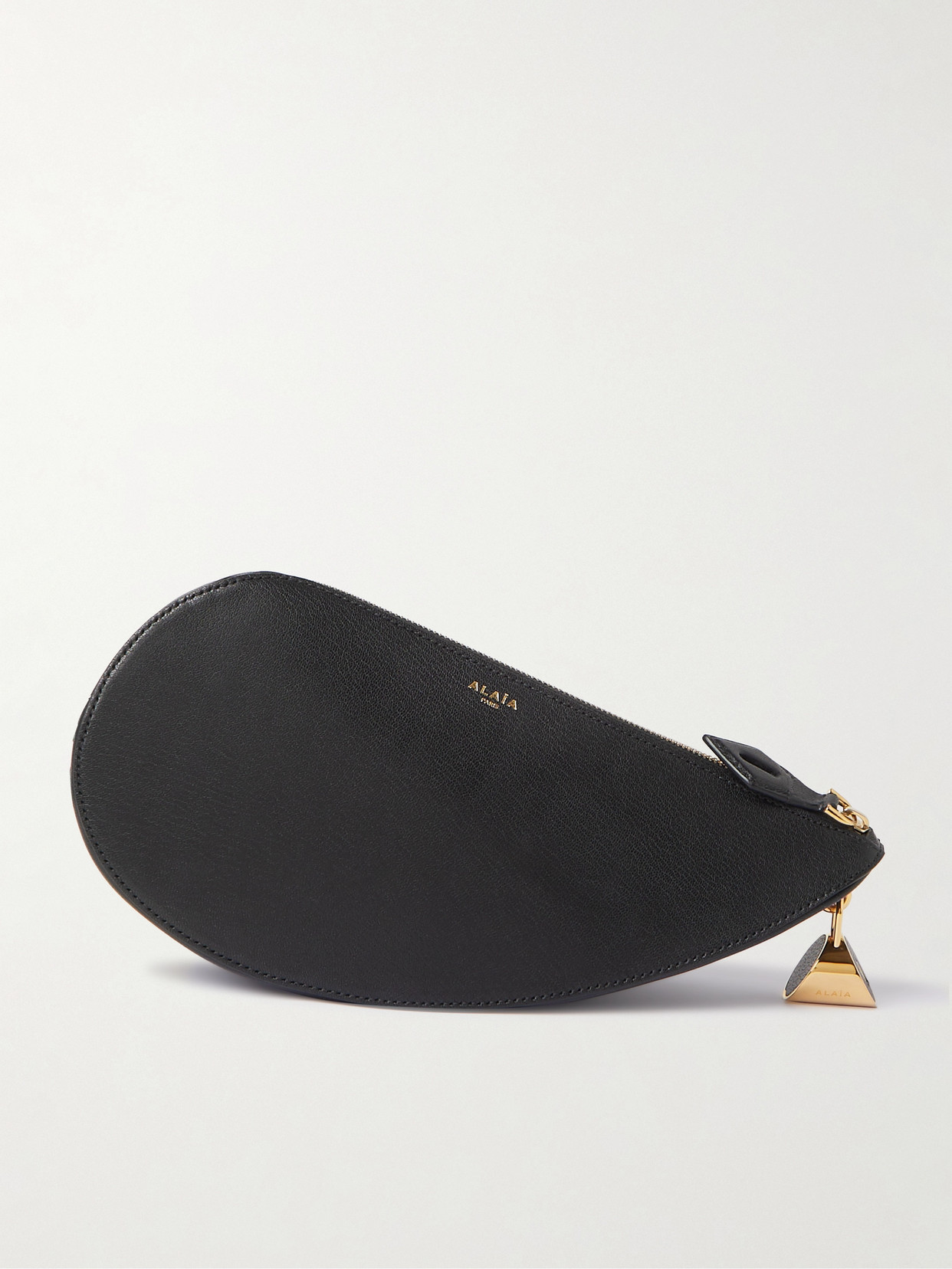 Alaïa Le Demi-caur Leather Clutch In Black