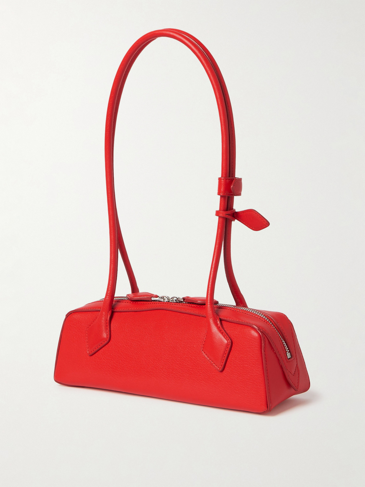 Alaïa Alaia Rouge Vif Le Teckel Small Leather Top-handle Bag In Red