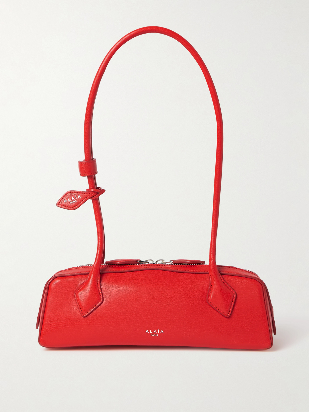 Alaïa Alaia Rouge Vif Le Teckel Small Leather Top-handle Bag In Red