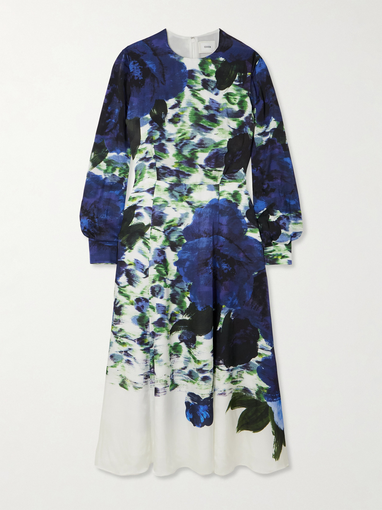 Erdem - Printed Jacquard Midi Dress - Blue
