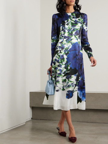 Erdem Printed jacquard midi dress