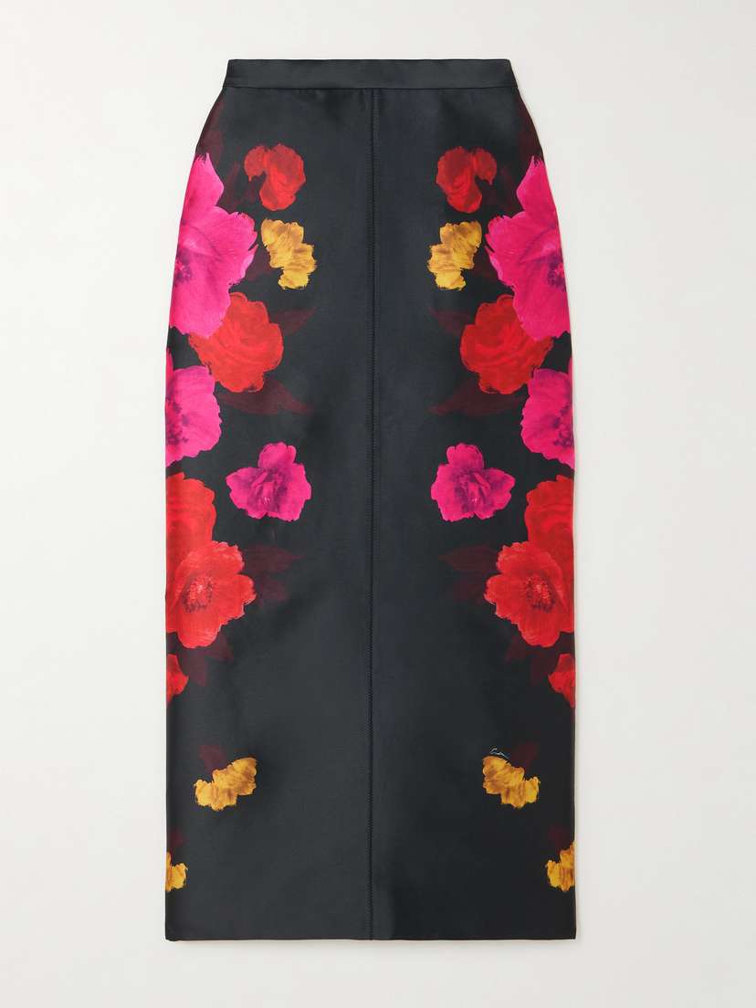 Erdem Floral-print Cotton-blend Midi Skirt