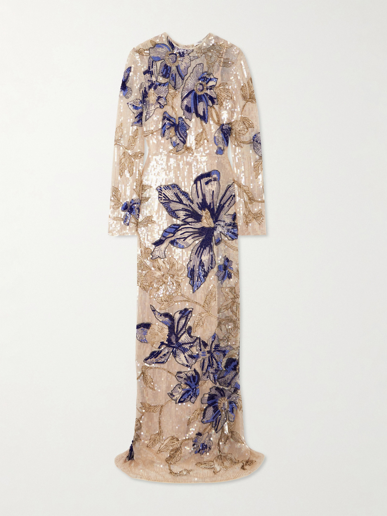Erdem Embroidered Sequin-embellished Tulle Gown In Multi