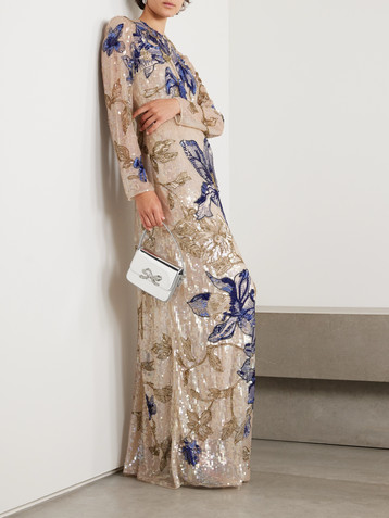 Erdem Embroidered sequin-embellished tulle gown