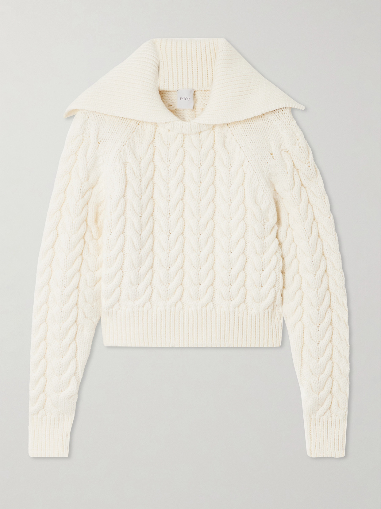 Patou - Sailor Cable-knit Merino Wool Sweater - Off-white