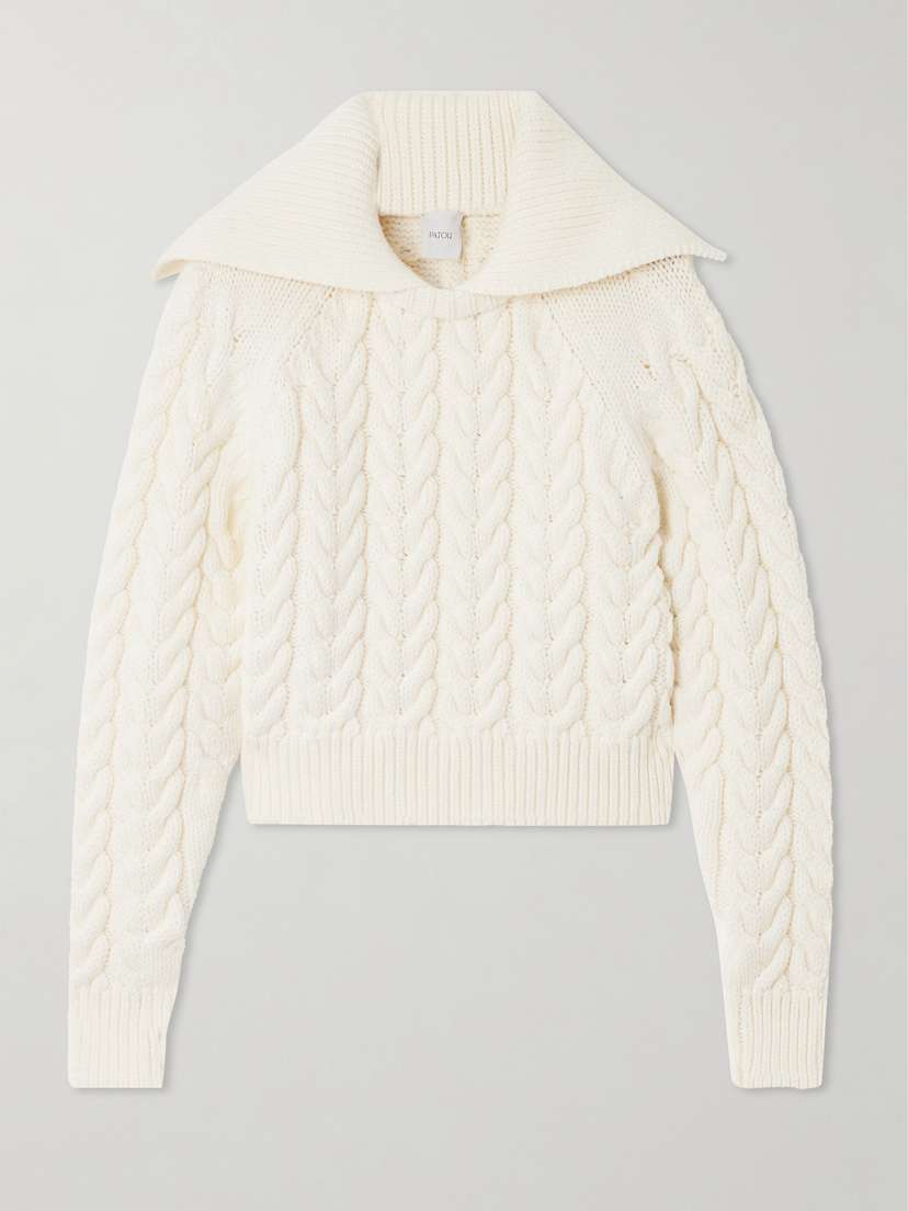 Patou Sailor Cable-knit Merino Wool Sweater