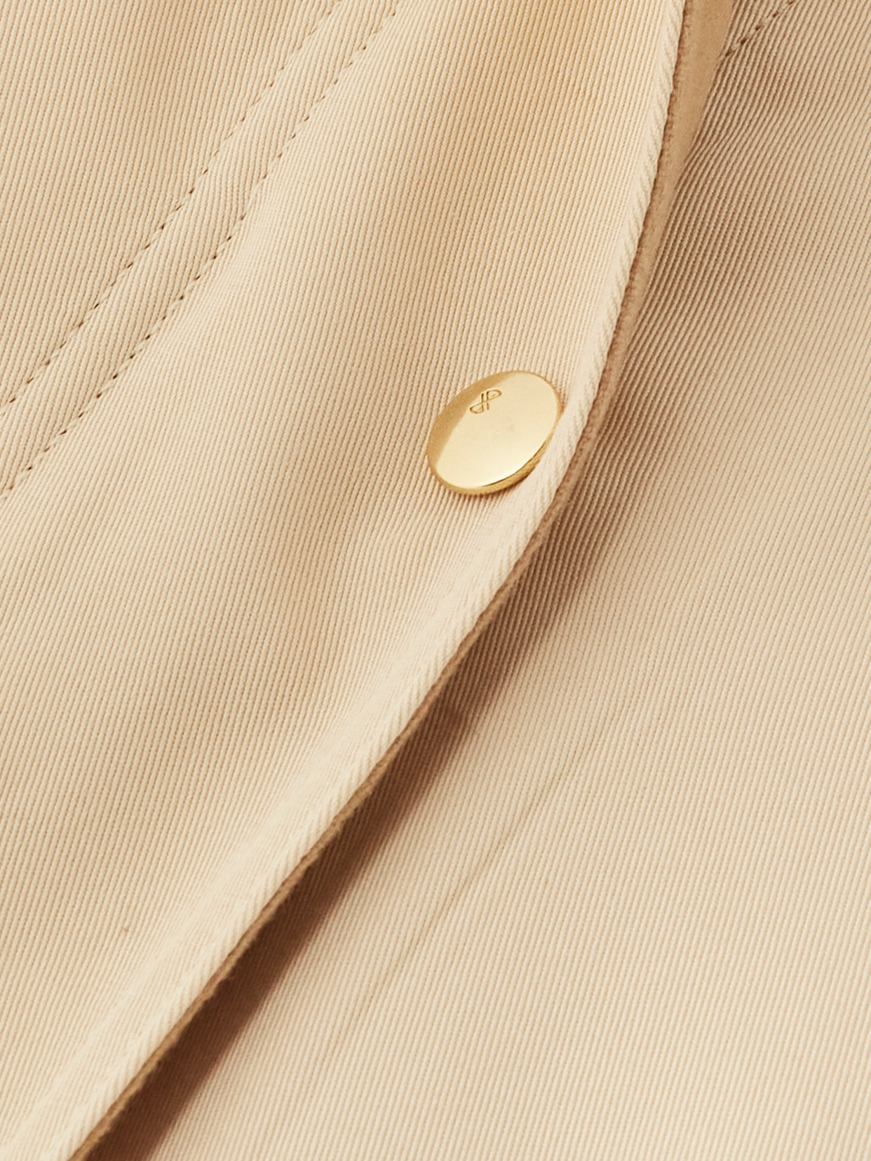 Shop Patou Wool-blend Trimmed Cotton-twill Jacket In White