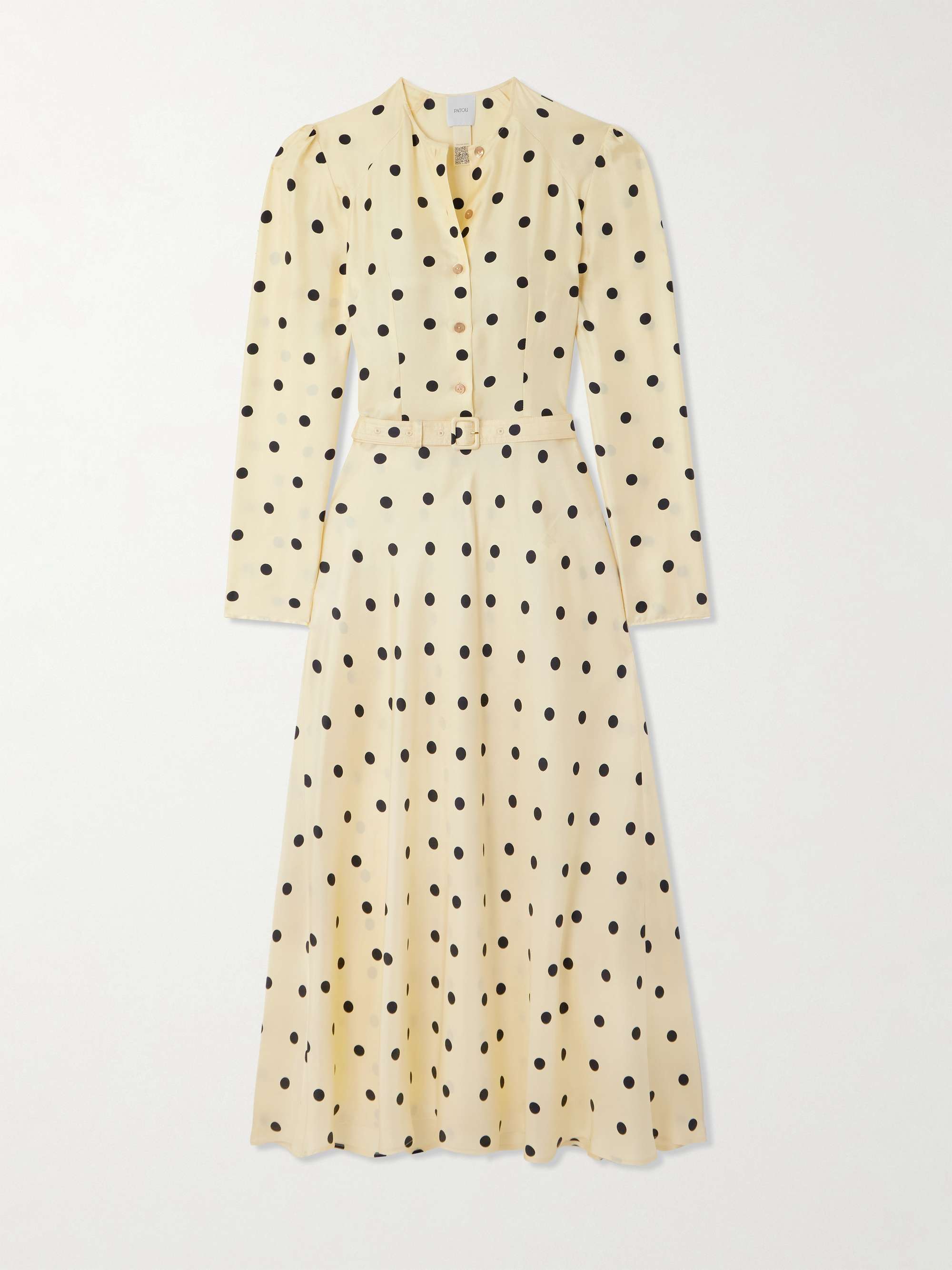 PATOU シルクツイル ミディ丈ワンピース ポルカドット柄 | NET-A-PORTER 