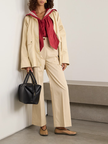 Patou Iconic cotton-twill wide-leg pants