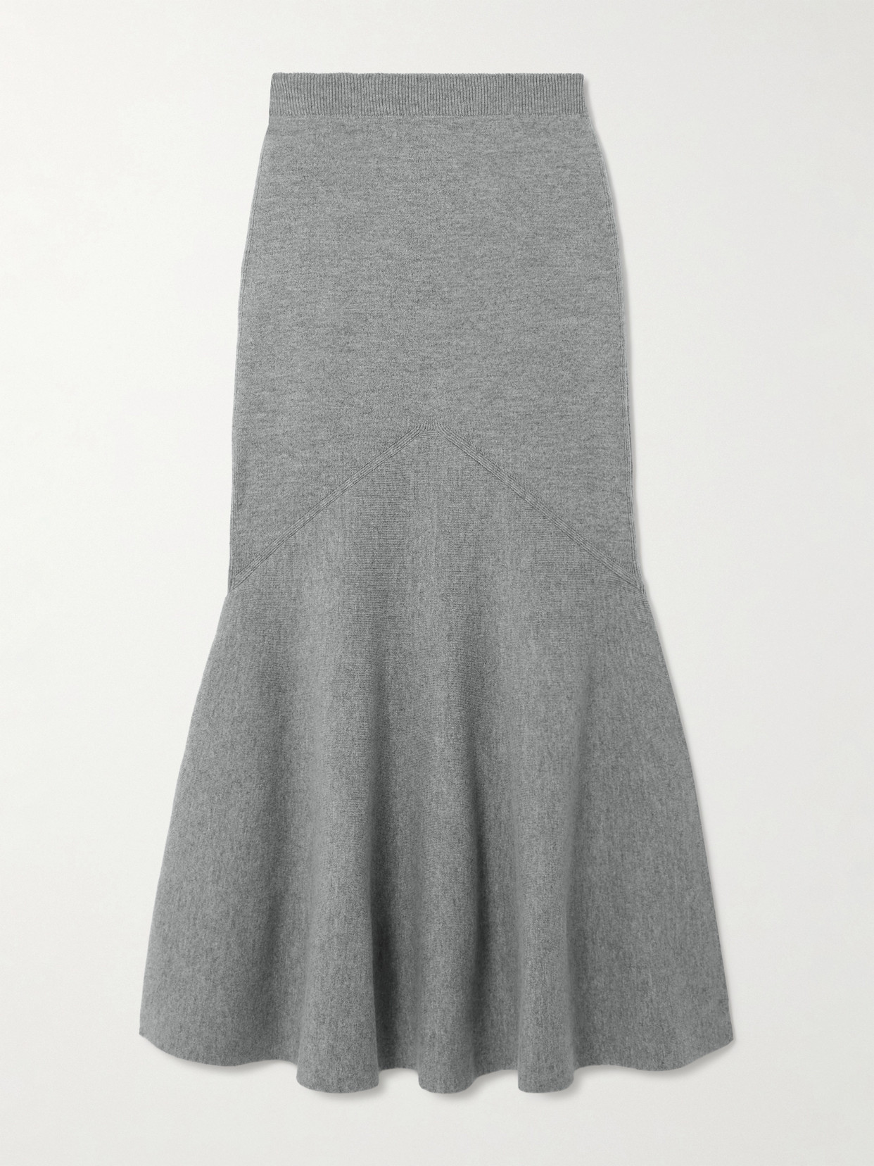 Patou Wool-blend Midi Skirt In Gray